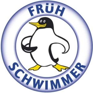 The Frühschwimmer badge is on the program in our beginner swimming courses for children from 4 years.